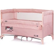 Chipolino Prenosivi krevetac 2 nivoa Relax Tiger pink powder ( KOSIRE2691P )