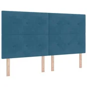 Vidaxl Vzglavje Temno modra 180 cm Žamet