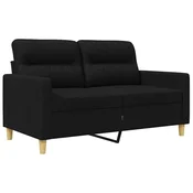 Vidaxl Dvosed črn 120 cm blago