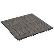 Plocice za decking 22 pcs Tamno smeda 30 x 30 cm