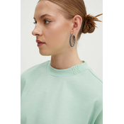Bombažna kratka majica HUGO ženska, zelena barva, 50520187