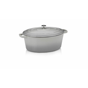 Kela Kela KL-12609 ovalni s pokrovom Calido 36x29 cm svetlo siva