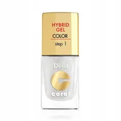 DELIA CORAL HYBRID GEL lak za nohte št. 32 biserno bela