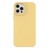 HURTEL Eco Case etui za iPhone 12 Pro silikonski ovitek ohišje za telefon rumena