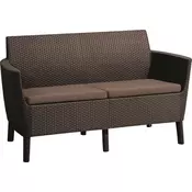 KETER Salemo 2 Seater vrtna sjedeca garnitura, smeda
