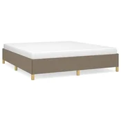 Vidaxl Posteljni okvir z vzmetmi taupe 180x200 cm blago