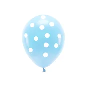 shumee Baloni PartyDeco Eco 33 cm pastelno modri s pikami 6 kosov