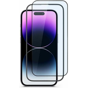 EPICO zaščitno steklo Edge to Edge za iPhone 15 Plus (81212151300001) - 2 kosa z okvirjem za namestitev