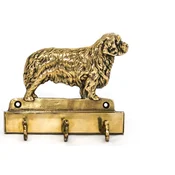 shumee Clumber španjel - obešalnik za ključe s psom, medeninasto držalo za pasje dodatke, elegantna dekoracija hodnika znamke Art-Dog