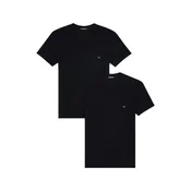 Emporio Armani za moške. EM000392_AF14132 Komplet dveh črnih majic z V-izrezom (M), Črna, Domača oblačila, Bombaž,