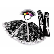 Karnevalski kostum - halloween, okostnjak - črn