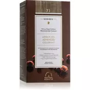 Korres Argan Oil permanentna barva za lase z arganovim oljem odtenek 7.1 Ash Blonde