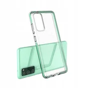 HURTEL Gel ovitek Spring Case z barvnim okvirjem za Samsung Galaxy A02s EU črne barve
