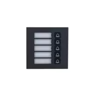 Moduł: 5 przycisków, anodyzowany panel z aluminium, czarny, IP65, IK07, przeznaczony dla serii VTO4202FB-X