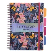 Spiralna bilježnica, B5, s linijama, 100 listova, PUKKA PAD Project Book Bloom, razni dizajni 9494-BLM(ASST)