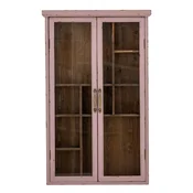 Prašno rožnata vitrina iz masivne jelke 50x80x14 cm Hazem – Bloomingville