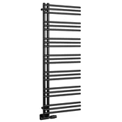 POSEIDON bathroom radiator 550x1340mm, black matt - Črna mat barva - 550x1340 mm - Aqualine - POSEIDON - 24 - Jeklo - Oblika E - Oblika E - 550 - 1340 - 5 - 14