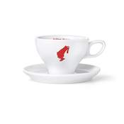 Julius Meinl bela porcelanasta skodelica s krožničkom za kapučino 230ml