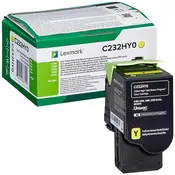 LEXMARK C232HY0, originalan toner , žuti, 2300 stranica