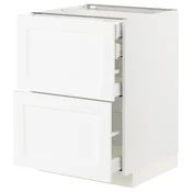 METOD / MAXIMERA Pod.orm.2front/2dnj/1srd/1vis.fiok, bela Enköping/bela im. drveta, 60x60 cm