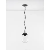 VANJSKA VISLICA OMIKA 1XE27 CRNA/STAKLO IP54 NL9060197