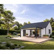 Bioklimatska pergola Ancora — Električni/4 x 5 m/Antracit-bela/Stenska