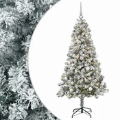 Vidaxl Umjetno božično drevo z okrasnimi kroglami 240 cm 300 LED