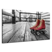 shumee Platno s tiskom Vintage Red Roller Skates 120x70 cm
