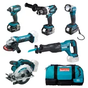 Makita DLX6046 Set posebnih baterija LXT alat, ukljucujuci 3 x 3,0 Ah baterije, brzo punjenje i torbu za prijenos