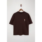 Trendyol Muška majica Tmnss25Ts00161, Braon