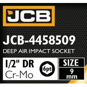 JCB UDARNI NASADNI KLJUC DUBOKI 1/2 Cr-Mo 6-kutni 9mm