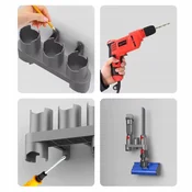 Rosfix Uchwyt ścienny do ssawek Dyson V7 V8 V10 V11 V15 | Organizer 3 gniazda | Zestaw montażowy |