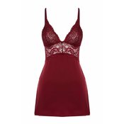 Trendyol Burgundy Lace Detailed Rope Strap Knitted Fantasy Nightgown