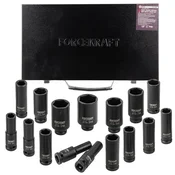 FORCEKRAFT Komplet dolgih udarnih glav 1/2 10-36mm