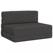 vidaXL Zložljiva sedežna postelja Temno siva 190 x 70 x 15 cm blago