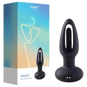 Honey Play Box Snuggy - jezikasti analni vibrator (črna)