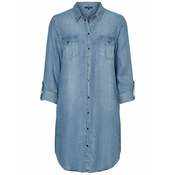 Light blue denim shirt dress VERO MODA Silla