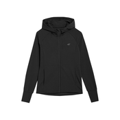 Womens Sports Quick-Drying Zip-Up Hooded Sweatshirt 4F - Black