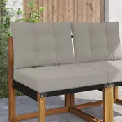 Jastuk za vanjsku sofU 2 pcs Sivi Poliester