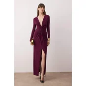 Trendyol Milla ženska haljina Tpraw25Ae00014, burgundac