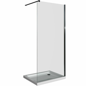 Armal ARMAL tuš stena Modul 35x200 krom profil, fiksna prozorno steklo, prečni nosilec