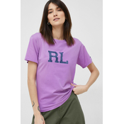 Pamucna majica Polo Ralph Lauren boja: ljubicasta