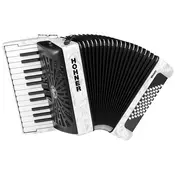 HOHNER BRAVO II 48 BELA HARMONIKA NEW BELLOW S TORBO