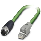 Phoenix Contact M12 / RJ45 Omrežni priključni kabel CAT 5, CAT 5e SF/UTP [1x M12 vtič - 1x RJ45 vtič] 3 m zelene barve, negorljiv, Phoenix Conta