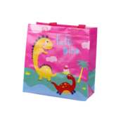 Poklon vrećica 23cm x 21.5cm x 11cm roza dinosaur