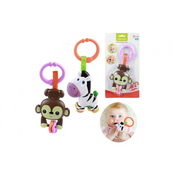 Teddies Gomoljček/živalska grizlica plastika 19cm 2 vrsti na kartici 4m+