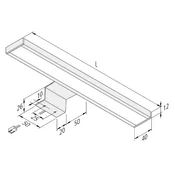 Hera LED površinska svetilka za omarice Lugano 4.000K, 90 cm - Dnevna soba/jedilnica - Sodobni - aluminij - Kovina