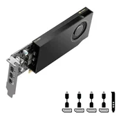PNY Grafična kartica NVIDIA RTX A1000, 8GB GDDR6, PCIe 4.0 x8, Low Profile