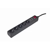 EEE Gembird SPG5-C-10 surge protector Black 5 AC outlet(s) 250 V 3 m