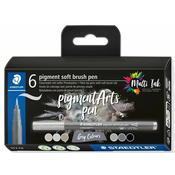 Staedtler STAEDTLER vlaknasto pisalo s pigmentnim čopičem, sive in karamele,, (21655643)